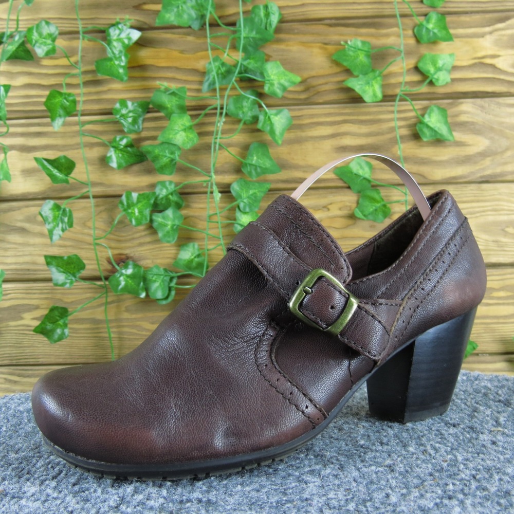 Bare Traps Haydon Women 7 Brown Leather Block Heel Mary Jane Shoes‎